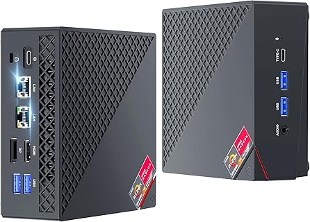 Mini PC NiPoGi AM06Pro con Ryzen 7, 32GB DDR4 y SSD de 512GB, WiFi 6 y Triple Pantalla 4K, ideal para oficina, juegos casuales y uso empresarial