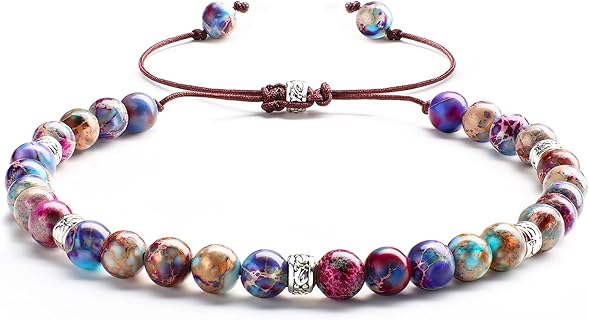 Dochais Boho Armbänder aus Natursteinperlen, verstellbar und handgefertigt, ideale Accessoires für Arbeit, Reisen und Partys, einzigartiges Design und perfekte Geschenkidee für Damen