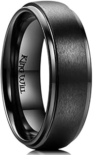 Ceramic King Will BASIC Wedding Ring, No Gemstone, For Men and Women, Matte Finish with Step Edge Design