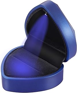 VOSAREA Anillos de Boda Originales con Focos LED y Acabado de Terciopelo Elegante, Tamaño Personalizable, Ideal para Mujeres en Ocasiones Especiales como Bodas