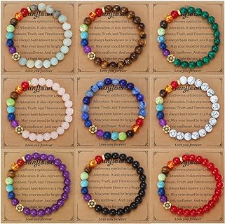 No-Clasp Sunflower Bead Bracelet with Rope and Bead Chain, Ideal for Yoga Meditation and Women, Chakra Healing Stone Design