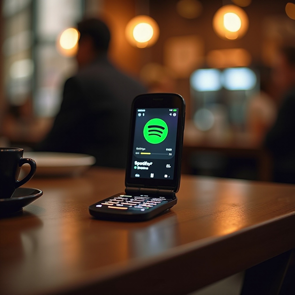flip phone with spotify