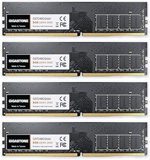 Gigastone Memoria RAM DDR4 32GB (4x8GB) para Ordenadores de Escritorio, 2666MHz, CL19 y Sin ECC. Ideal para Usuarios que Buscan Alto Rendimiento y Compatibilidad Extendida