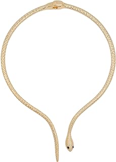 Vintage Snake Choker Necklace Egyptian Golden Snake Necklace Punk Necklace Hip Pop Jewlry for Women