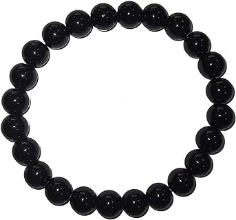 Stylish Unisex Obsidian Bead Bracelet: High-Quality, Stretchable, Bead Chain Design, Comfort Fit for All