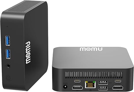 AWOW Mini PC für Business mit Intel N100 (bis 3,4 GHz), 8GB DDR4 und 256GB NVMe SSD, 4K UHD, 2 HDMI, Dual Gigabit Ethernet, ideal für Multitasking-Anwendungen