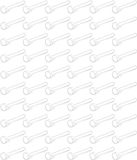Ruifan 22G Clear Bioflex Nose Bone Ring Stud Retainer Body Jewelry Piercing Top Flat 2mm 2.5mm 3mm 20-60PCS