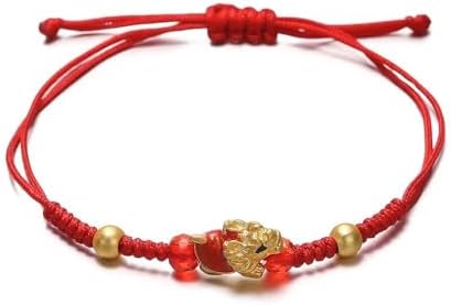 Handwoven Blue Drop Dragon Red Braided Bracelet with Spring Ring Clasp for Women & Men, Adjustable Chinese Zodiac Charm Design, Lucky Year of 2024 Jewelry Gift