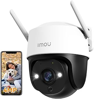Imou Cámara de Vigilancia Exterior con Detección Humana AI y Visión Nocturna a Color, 4MP, Ángulo de 360°, Audio Bidireccional, Impermeable IP66. Ideal para Seguridad en el Hogar y Negocios