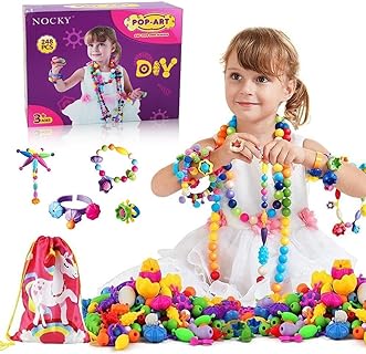 Happytime Unicorn-Themed Snap Pop Beads Bracelet Maker in Black for Kids 3-8 Years - Fun, Creative DIY Jewelry Making Kit with Storage Bag