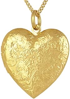 LIFETIME JEWELRY Antique Heart Locket Necklace That Holds Pictures 24k Gold Plated