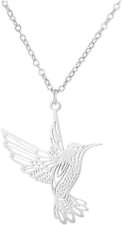 Stainless Steel Hummingbird Cardinal Necklace Dainty Bird Necklace Strong Brave Free Hummingbird Necklace Gift for Women Girls