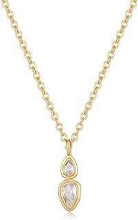 Water Drop Pear Marquise Asscher Cut Zircon Pendant Stacked Necklace Simple and Fashionable 18K Gold Plated Copper Multi Layered Zircon Necklace