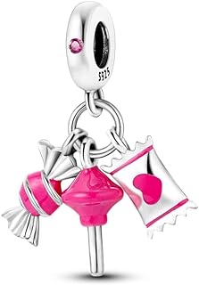 CYCUFF Women's Barbie Charm Bracelet 925 Sterling Silver with Dainty Sterling Silver Pendants Beads