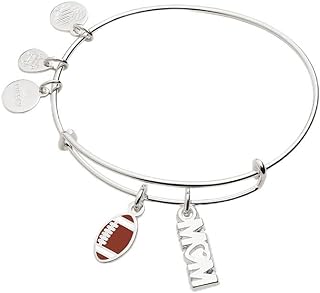 Alex and Ani FOOTBALL MOM Duo Charm Bangle Bracelet