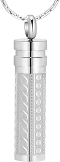 constantlife Cremation Jewelry for Ashes Openable Pill Case Urn Necklace Keepsake Perfume Memorial Pendant Locket Charm Accessories