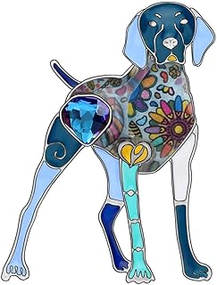 Enamel Alloy Crystal Labrador Dog Brooch Pins Scarf Suit Dress Jewelry Gifts for Women Lady Girl