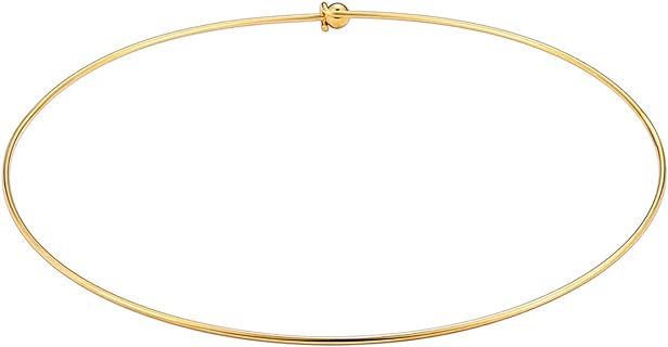 HooAMI Stainless Steel Silver Choker Necklace for Women