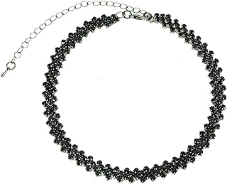 Tennis Choker for Women Girls,Sparkly Rhinestone Necklace Dainty Cubic Zirconia Chunky Necklace,Fake Faux Diamond Chain Prom Party Bling Shiny Wedding Necklace Crystal Minimalist Jewelry Gifts