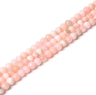 Natural Peruvian Pink Opal 4mm Round Loose Beads 16 Inch for Jewelry Making Beads