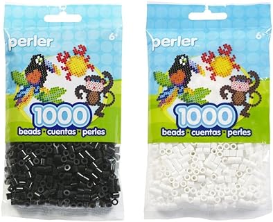 Perler Bead Bag, Bundle of Black and White