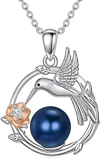 Mother's Day Special - Black Pearl and Gold Plated Sterling Silver Pendant Necklace for Women with Crisscross Chain and Lobster Clasp, Pearl Jewelry Gift for Mom