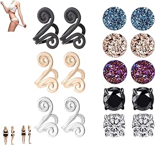 Magnetic Clasp Acupressure Therapy Earrings in Lightweight Metal for Women and Girls - Non-Piercing, Minimalist Zunis Design