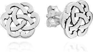 ICYROSE 925 Sterling Silver Infinity Celtic Knot Stud Earrings (Nickel Free) Your Choice