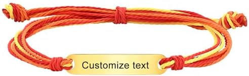 Nanafast Personalized Bracelets For Women, Handmade Custom Personalized Waterproof Surfer Bracelets, Customize Bracelets for Women String Bracelets Bridesmaid Friendship Gift