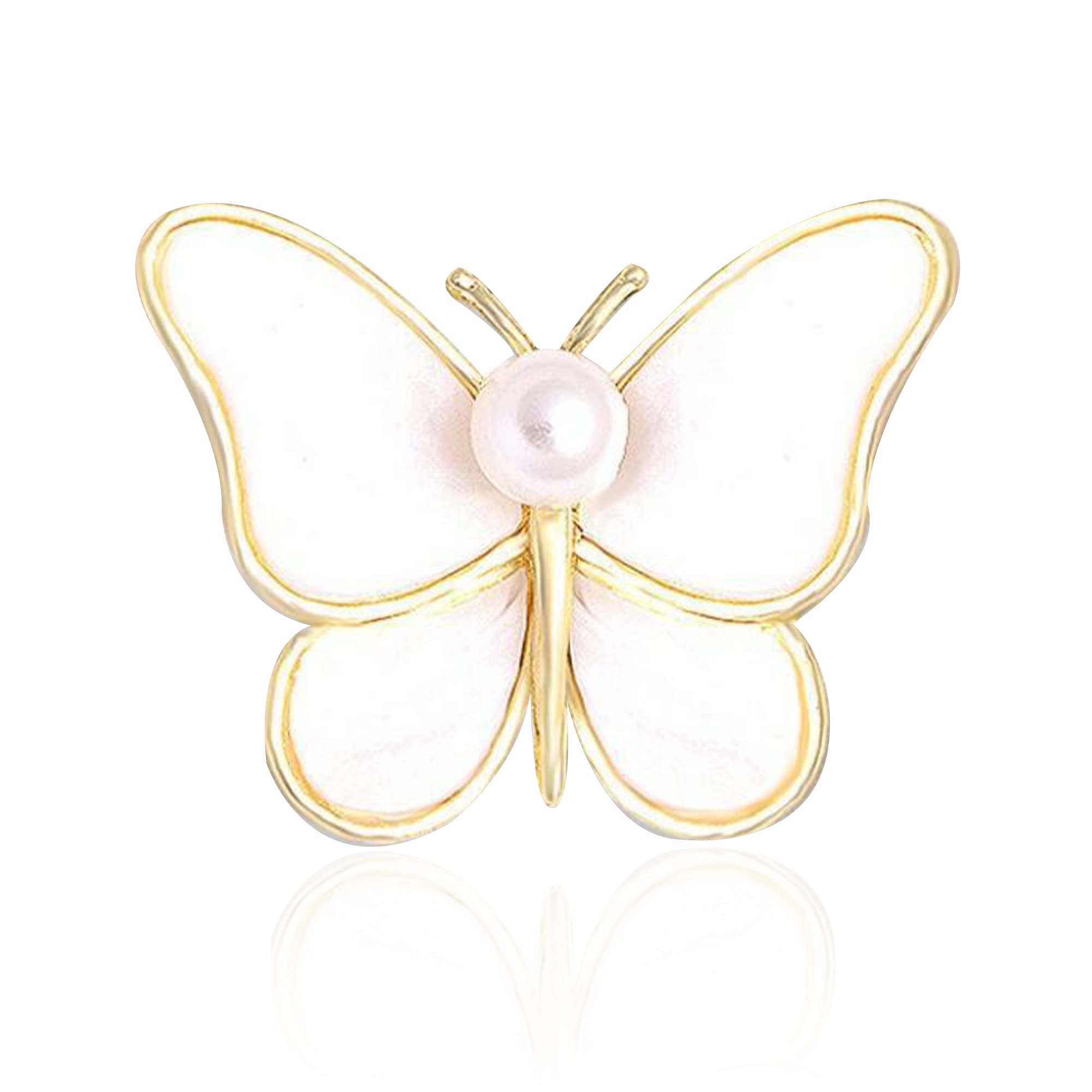 Butterfly Pearl Brooch Gold Elegant Bridal Vintage Style Pins Wedding Banquet Anniversary Brooch For Women Girl