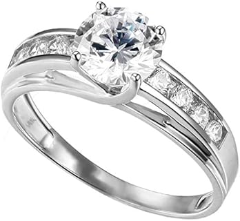 ITALIAN FASHIONS 14k or 10k Yellow OR White Gold Solid Wedding Engagement Ring- Rings for Women Gold-Thick Gold Ring - 10K or 14K Solid Yellow or White Gold proposal female