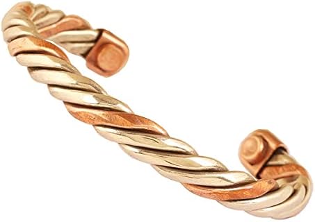 Touchstone Copper Healing Bracelet Tibetan Style. Hand Forged with Solid and High Gauge Copper Jewelry Cuff For Women Men.