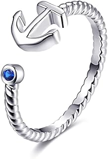 24 JOYAS Anillo Ajustable de Plata con Circonita Azul y Brillante para Mujeres Elegantes, 22mm, Diseño Moderno y Regalo Romántico para Boda o Aniversario
