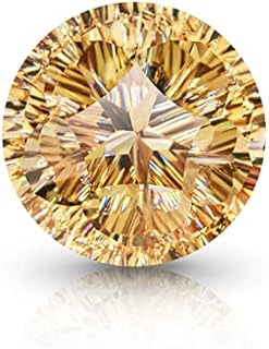 Loose Moissanite 180 Carat, Champagne Color Diamond, VVS1 Clarity, Round Pentagram Brilliant Cut Gemstone for Making Engagement/Wedding/Ring/Jewelry/Pendant/Earrings/Necklaces Handmade Moissanite