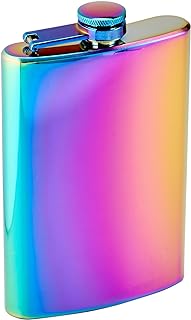 Rainbow Colored Unicorn Hip Flask, 8 oz