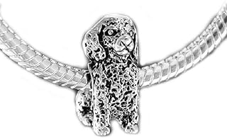 EvesErose Silver "POODLE GOLDEN DOODLE" Bead Sterling Charm Fits Pandora & Similar Bracelets