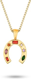 Cute Summer Essentials Gold Plated Lucky Horseshoe Pendant Cool Horse Necklaces Jewelry Accessories Coolest Romantic Gifts for Women Country Teen Girls Her Trendy Stuff In Their 20s