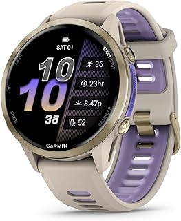 Montre Garmin Forerunner 970 GPS de Triathlon avec écran AMOLED et lampe LED intégrée, boîtier titane doux 1,4, pour sportifs et passionnés de fitness