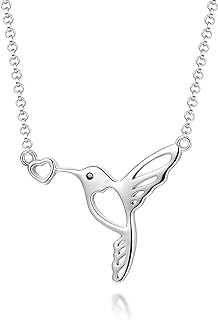 Sterling Silver Cable Chain Hummingbird Charm Bracelet with Cubic Zirconia Gems, Perfect Gift for Women - Charming Design
