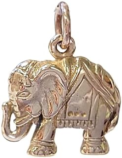 Zoe and Piper Charms Elephant Charm or Pendant for Bracelets or Necklaces in Natural Bronze, 6920