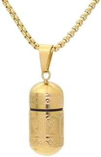 Urn Necklace for Ashes Stainless Steel Mantra Om Necklace Memorial Cremation Locket Keepsake Necklace