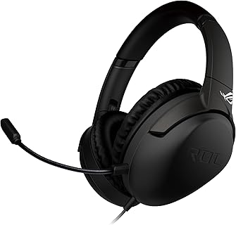 ASUS ROG Strix Go Core Gaming-Headset, kabelgebunden mit 3,5 mm Anschluss, leicht und komfortabel, Over-Ear, für PC, Mac, Nintendo Switch und PS4 in Schwarz