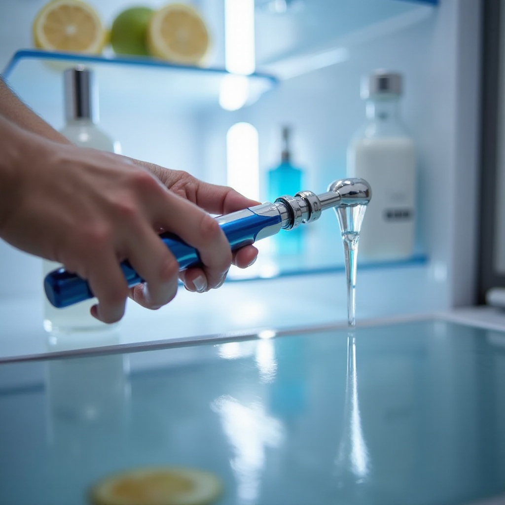 clean refrigerator water line
