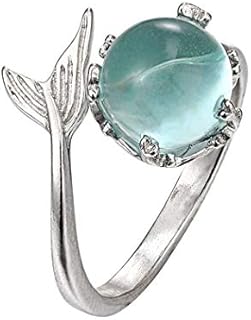 Adjustable Rhinestone Mermaid Ring in Copper - Beautiful Fish Tail Design for Women - Charm Accessory for Everyday & Special Occasions