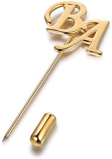 Personalized Name Brooch Pins for Women Men Suit Hats Lapel Pins for Men Women with Monogram Initial Letters Custom Birthday Wedding Brooch Pins Gifts for Boyfriend Girlfriend