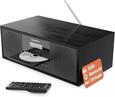 MAJORITY Equipo de Musica Portátil con Reproductor de CD HiFi y Radio DAB+ y FM, 60W de Potencia y Bluetooth. Ideal para Amantes de la Música en Casa