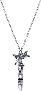 1928 Jewelry Antiqued Pewter Angel Whistle Pendant Necklace For Women 30 Inches