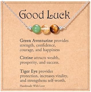 Jeka New Beginning Good Luck Congratulations Gift for Women Healing Crystal Necklace for Best Friends Daughter Mom Sister