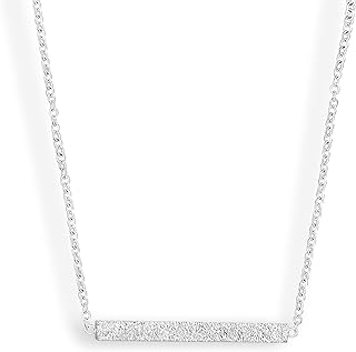 Lobster Clasp Alloy Bar Pendant Necklace for Women, Simple Horizontal Minimalist Design