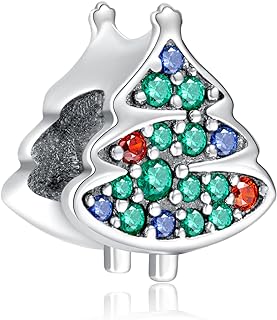 925 Silver Bracelet Clasp with Cubic Zirconia Guitar Pick Charm, La Menars Christmas Tree Design for Women, Perfect for Valentine's Day, Mother's Day or Birthday Gift